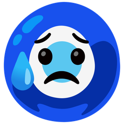 Sad but relieved face and Nazar amulet