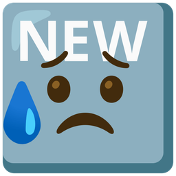 Sad but relieved face and NEW button