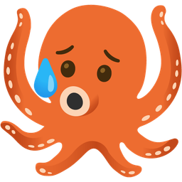 Sad but relieved face and Octopus