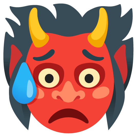 Sad but relieved face and Ogre