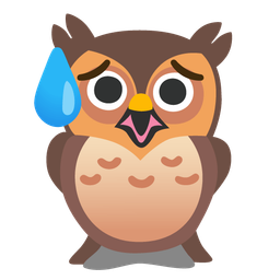 Sad but relieved face and Owl