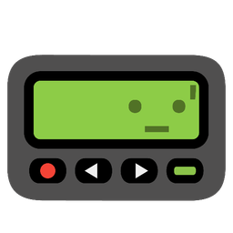 Sad but relieved face and Pager