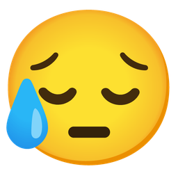 Sad but relieved face and Pensive face