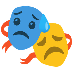 Sad but relieved face and Performing arts