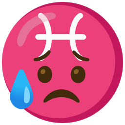 Sad but relieved face and Pisces