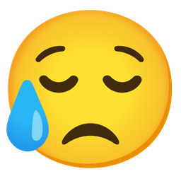 Sad but relieved face and Relieved face