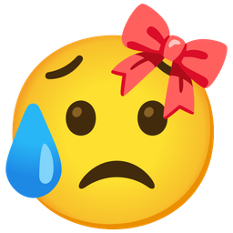 Sad but relieved face and Ribbon