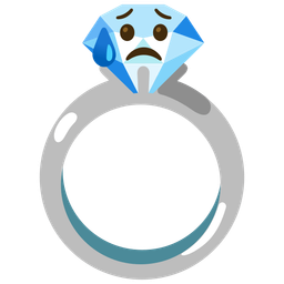 Sad but relieved face and Ring