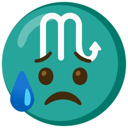 Sad but relieved face and Scorpio