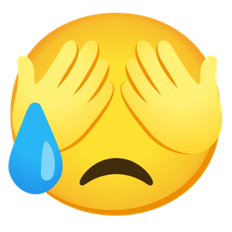 Sad but relieved face and See-no-evil monkey