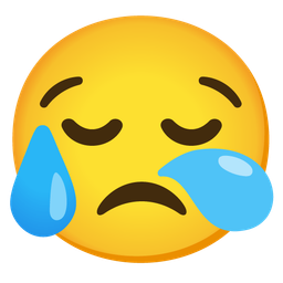 Sad but relieved face and Sleepy face