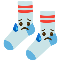 Sad but relieved face and Socks