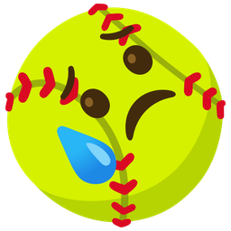 Sad but relieved face and Softball