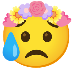 Sad but relieved face and Tulip