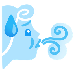 Sad but relieved face and Wind face