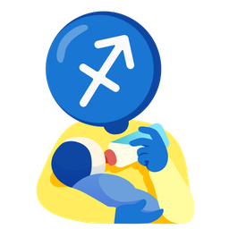 Sagittarius and baby bottle