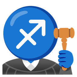 Sagittarius and balance scale