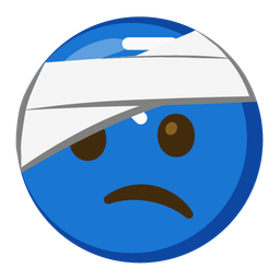 Sagittarius and face with head-bandage