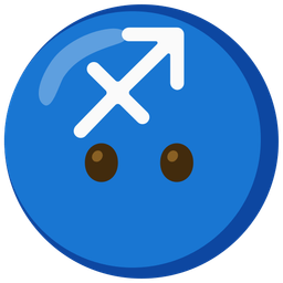 Sagittarius and face without mouth