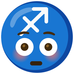 Sagittarius and flushed face