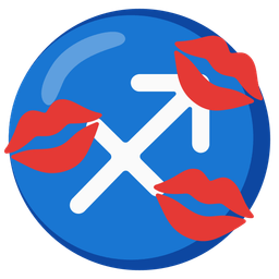 Sagittarius and kiss mark