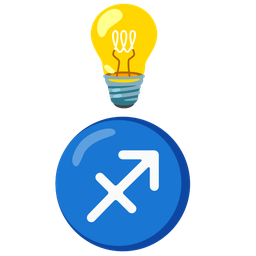 Sagittarius and light bulb