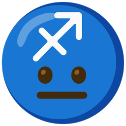 Sagittarius and neutral face