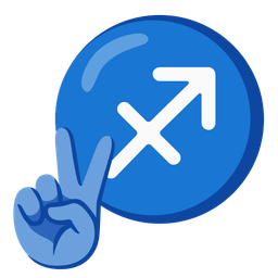 Sagittarius and peace symbol