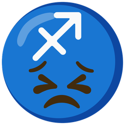 Sagittarius and persevering face