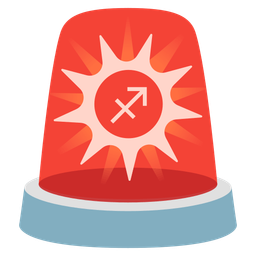 Sagittarius and police car light