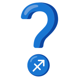 Sagittarius and red question mark