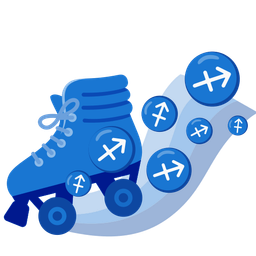 Sagittarius and roller skate