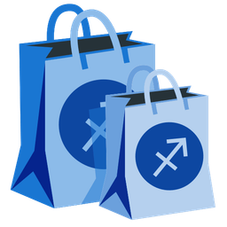 Sagittarius and shopping bags