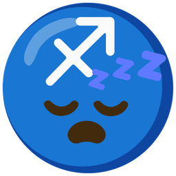 Sagittarius and sleeping face