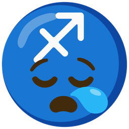 Sagittarius and sleepy face