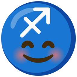 Sagittarius and Smiling face with smiling eyes