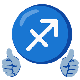 Sagittarius and thumbs up