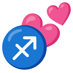 Sagittarius and two hearts