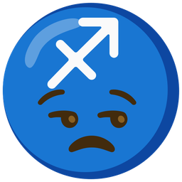 Sagittarius and unamused face