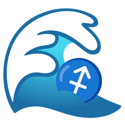 Sagittarius and water wave