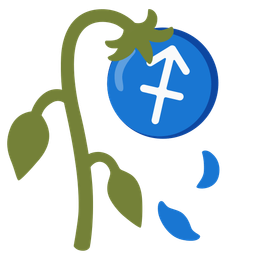 Sagittarius and wilted flower