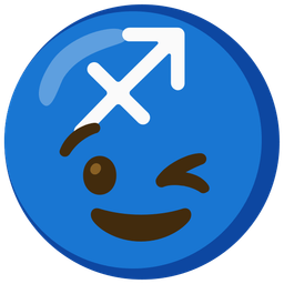 Sagittarius and Winking face