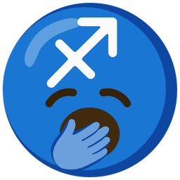 Sagittarius and yawning face