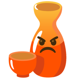 Sake and Enraged face