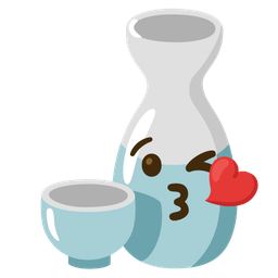 Sake and Face blowing a kiss