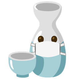 Sake and Face with medical mask