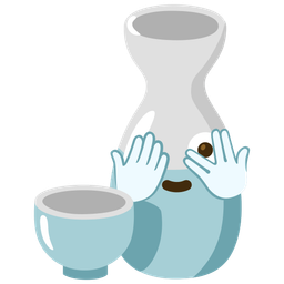 Sake and Face with peeking eye