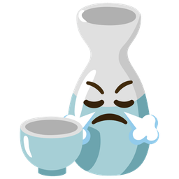 Sake and Face with steam from nose