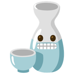 Sake and Grimacing face