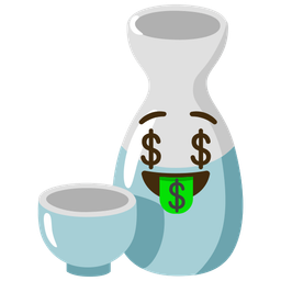 Sake and Money-mouth face